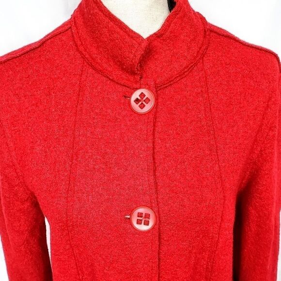 Coldwater Creek Red Wool Swing Jacket - Picture 2 of 9